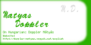 matyas doppler business card